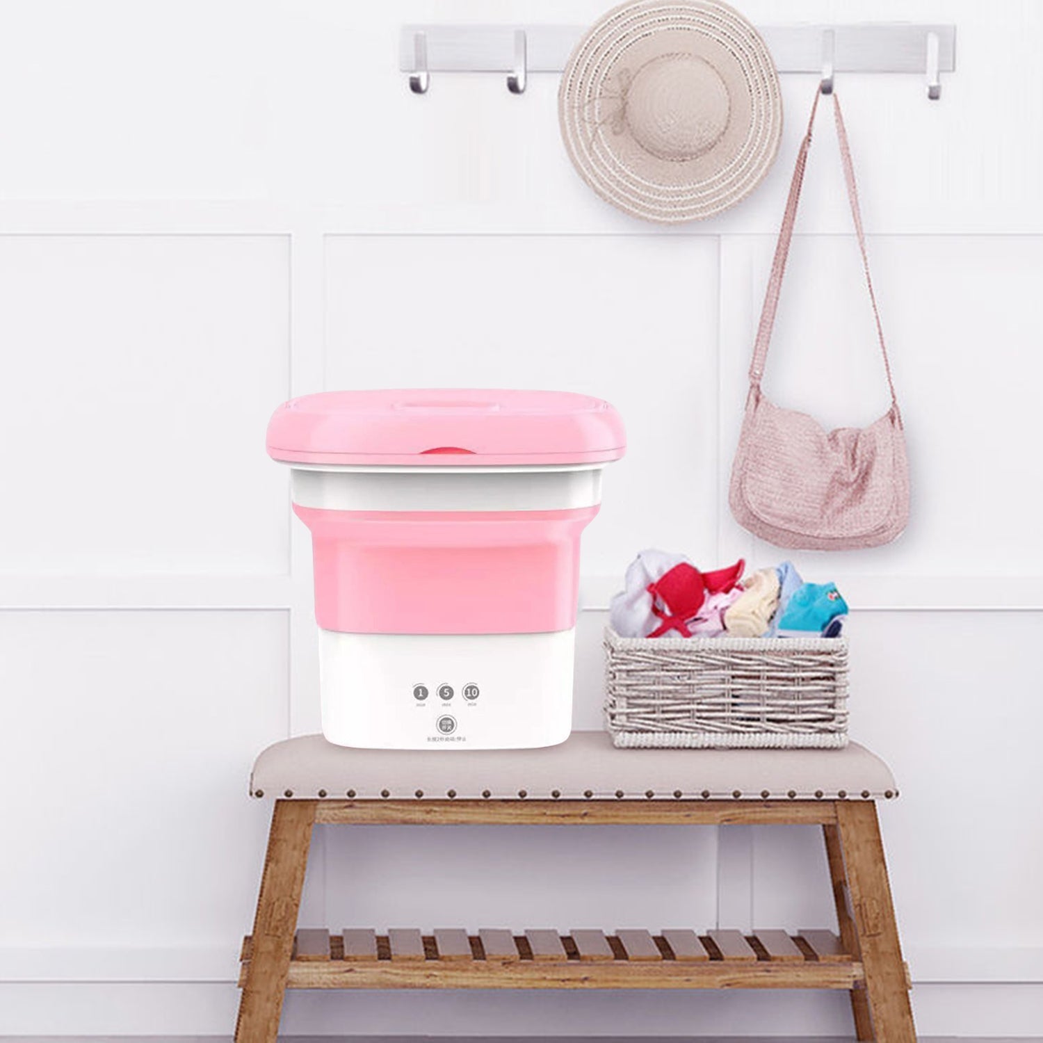 Foldable mini washing machine, easy to store and use Foldable mini washing machine, easy to store and use